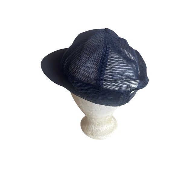 Vintage Navy Blue Foam Trucker Hat Snapback & Funny Quote Old Age Grandpa - Picture 2 of 5